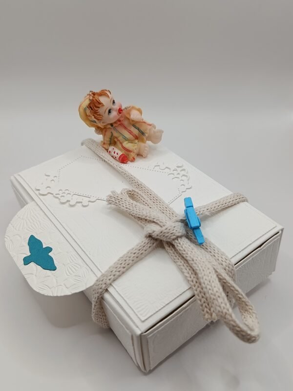 Boîte artisanale - Bébé bleu