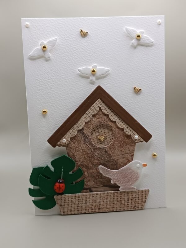 Carte artisanale - Cabane à oiseau