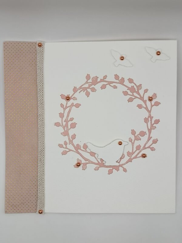 Carte artisanale - Ornée de roses